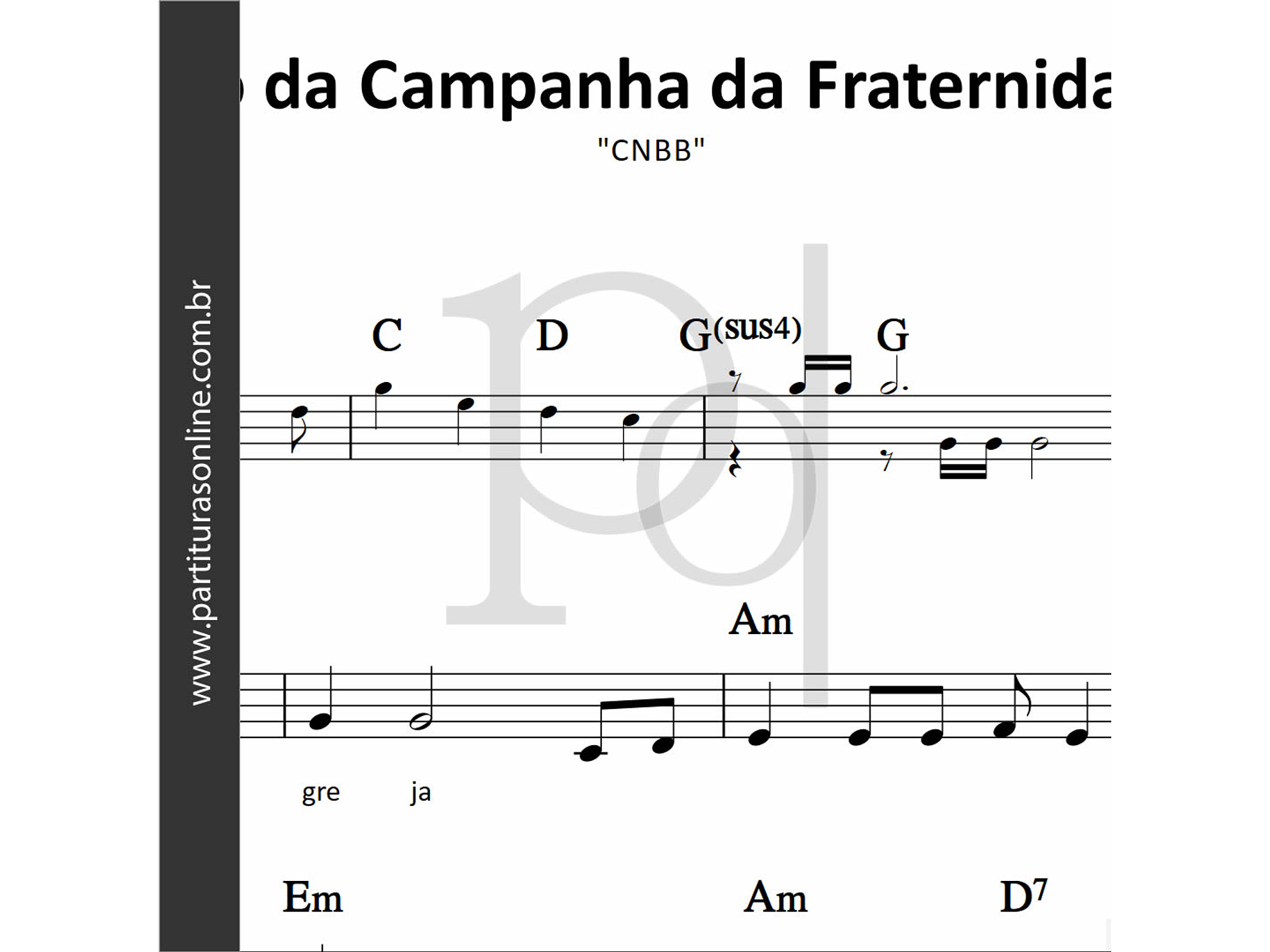 Hino da Campanha da Fraternidade | CNBB 1