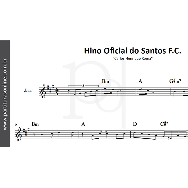 Hino Oficial do Santos F.C.  (Nova Versão) 3