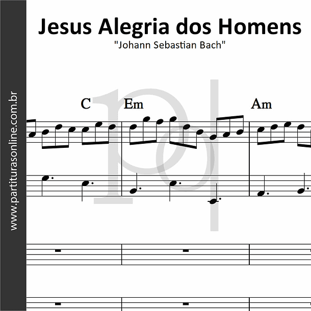 Jesus Alegria dos Homens | Piano e Coral