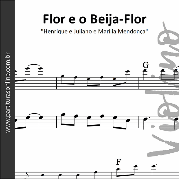Flor e o Beija-Flor | arranjo para Violino 1