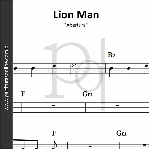 Lion Man  - Abertura 1