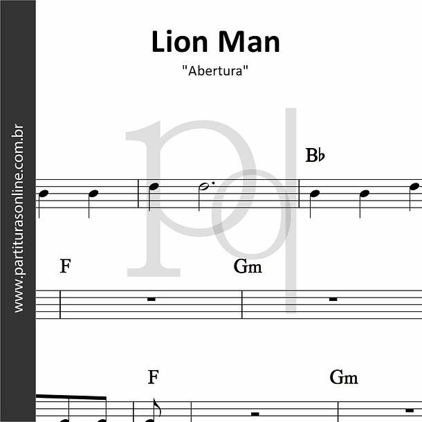 Lion Man  - Abertura