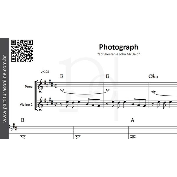 Photograph | arranjo para Violino 3