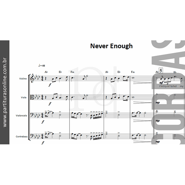 Never Enough | Quarteto de Cordas 2