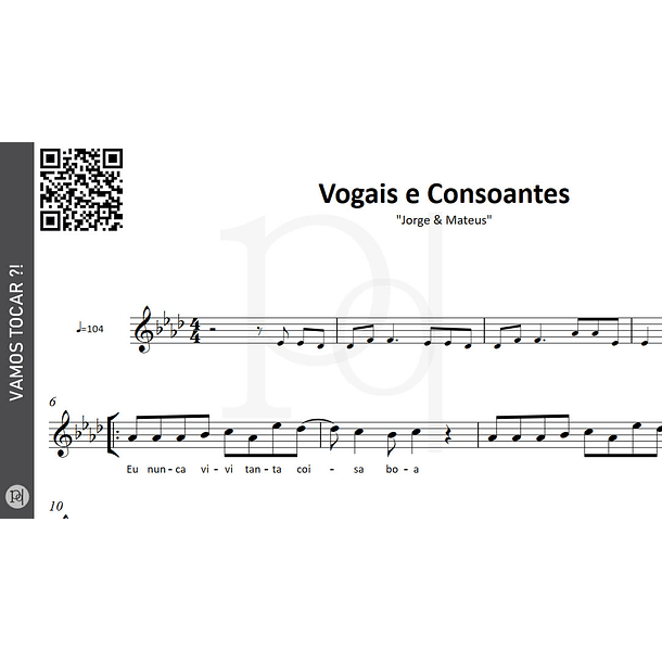 Vogais e Consoantes • Jorge & Mateus 2