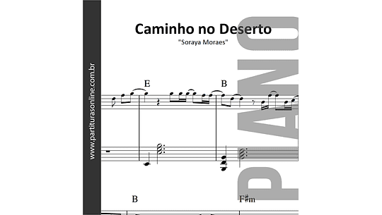 Caminho no deserto  Soraya Moraes - Playback piano com letra