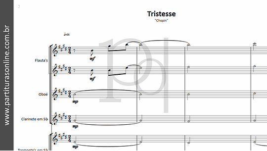 Tristesse | Frédéric Chopin - para Orquestra