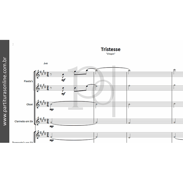 Tristesse | Frédéric Chopin - para Orquestra 2
