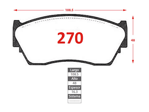 Pastillas Freno Delanteras Nissan V16