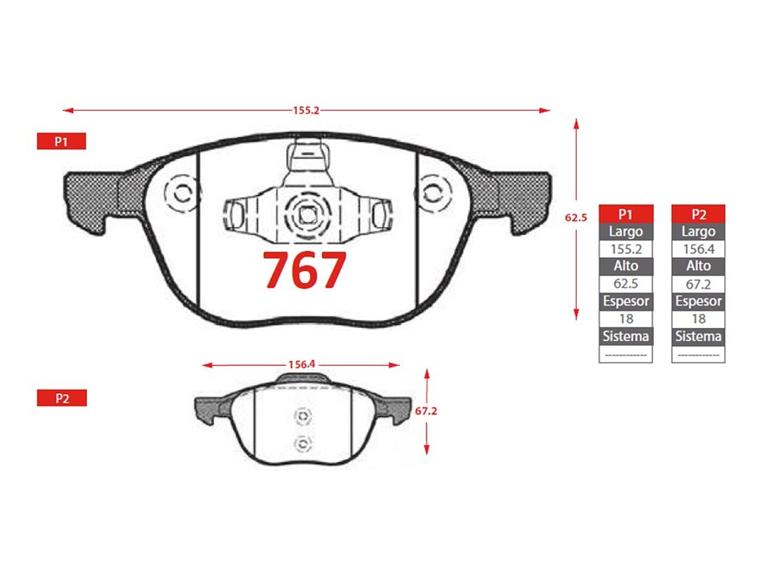 Pastillas De Freno Delanteras Ford Focus 2