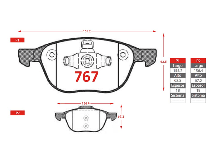 Pastillas De Freno Delanteras Ford Focus 2