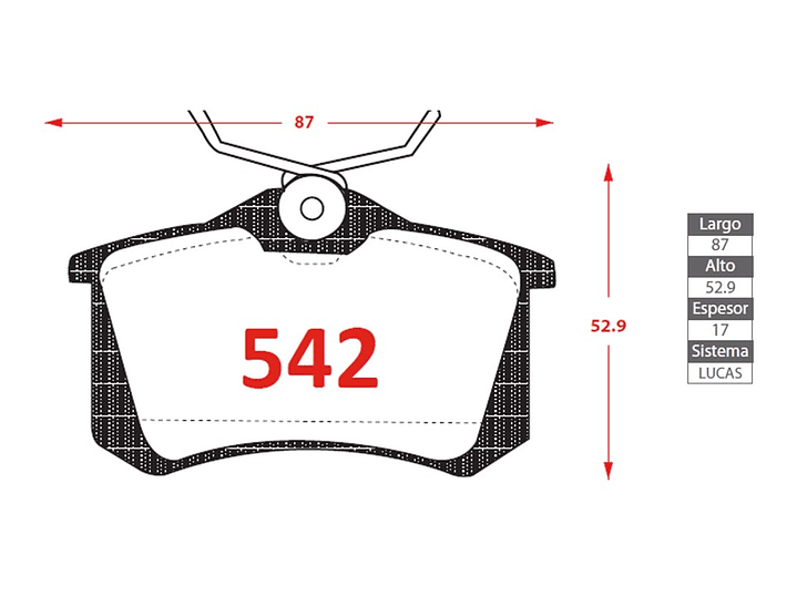 Pastillas de Freno Citroen C3 1.6 2011-2024 GTX Traseras 2