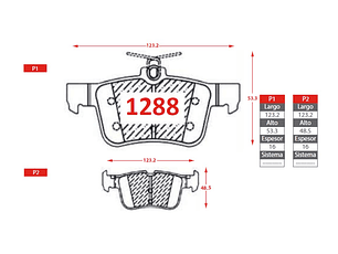 Pastillas De Freno Ford Escape 2.5 2017-2024 GTX Traseras