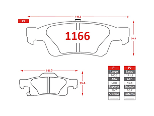 Pastillas Freno Grand Cherokee Laredo 3.6 2011-2024 GTX Traseras