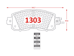 Pastillas Freno Nissan Sentra New 2.0 2014-2024 GTX Delanteras
