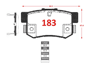 Pastillas De Freno Rover 623 2.3 SI 1993-1999 GTX Traseras