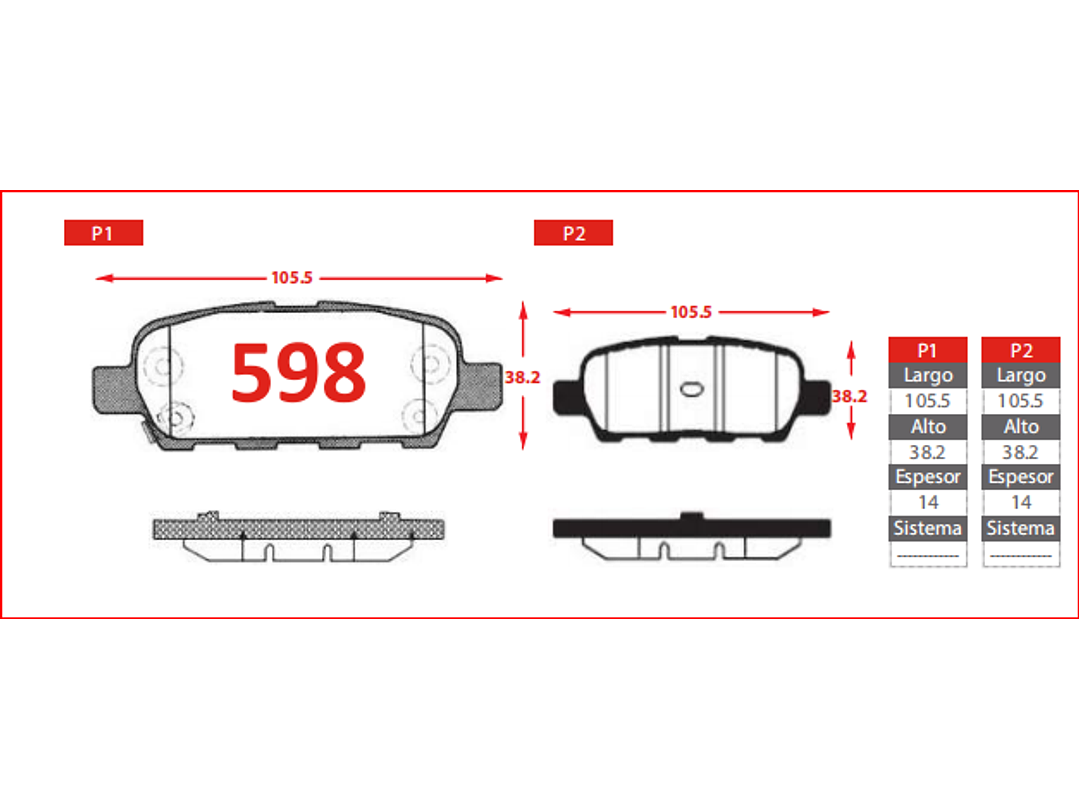 Pastillas Freno Traseras  Samsung SM7 3.5 2005 - 2022 GTX GOLD  2