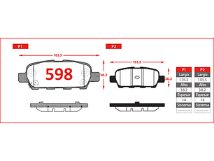 Pastillas Freno Traseras  Samsung SM7 3.5 2005 - 2022 GTX Gold