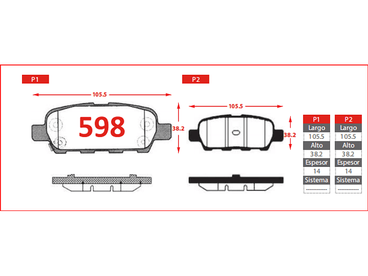 Pastillas Freno Traseras  Samsung SM7 3.5 2005 - 2022 GTX GOLD  2