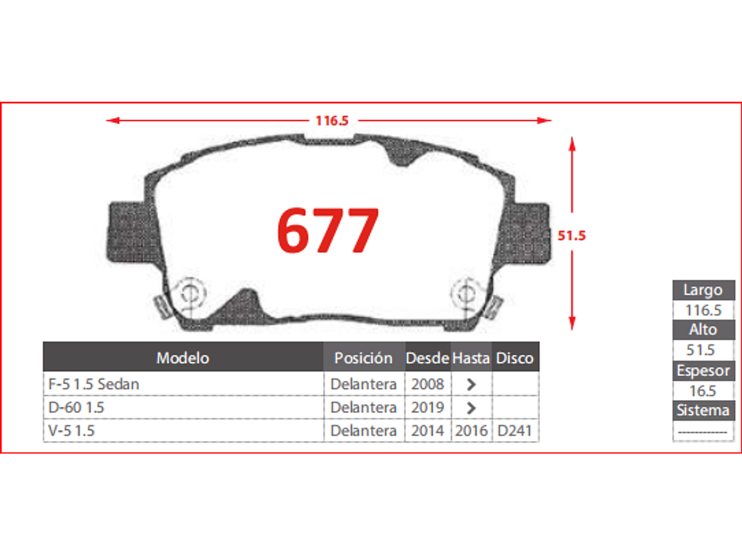 Pastillas Freno Delanteras Great Wall Florid 1.5 2010-2013 GTX 2