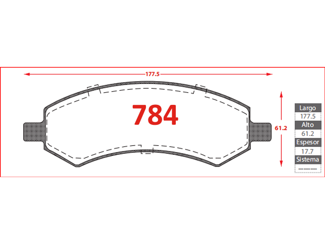 Pastillas de Freno Dodge Durango 5.7 2010 GTX Delanteras 2