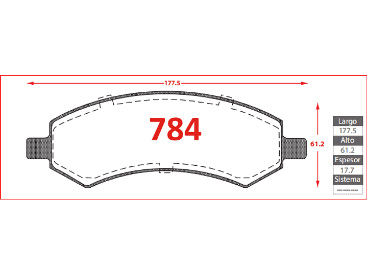 Pastillas de Freno Dodge Durango 5.7 2010 GTX Delanteras 2