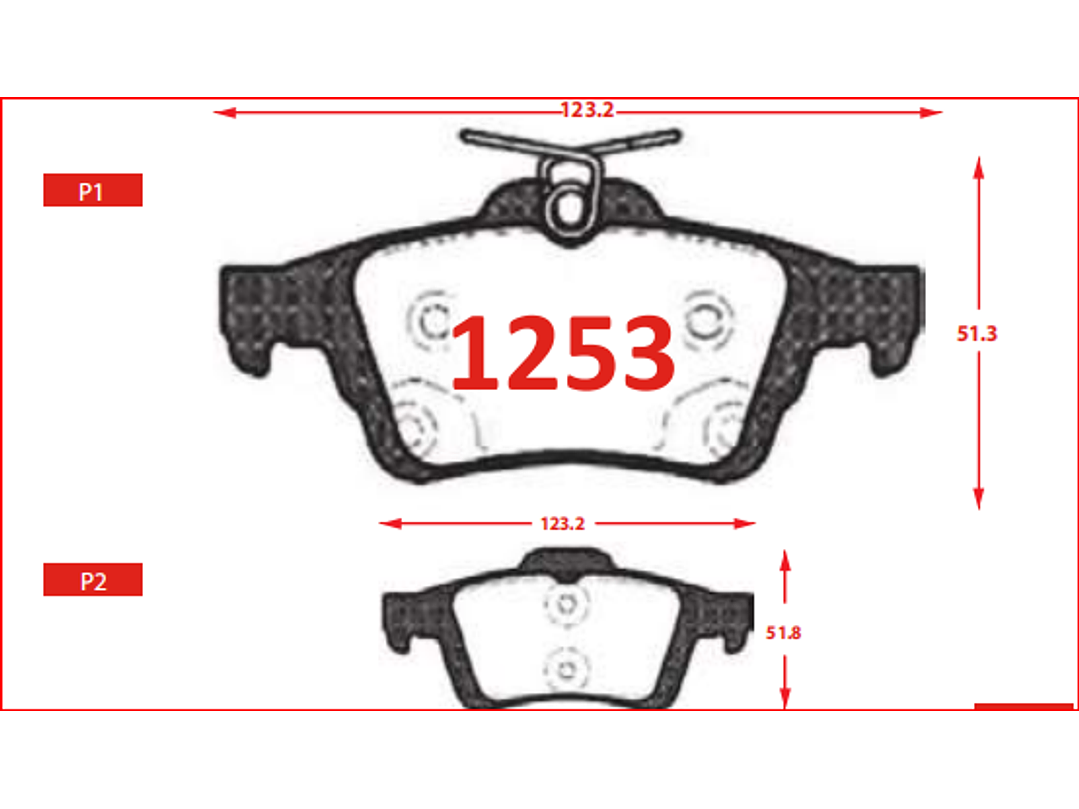 Pastillas De Freno Traseras Ford Escape  2.0 2013 -> GTX 2