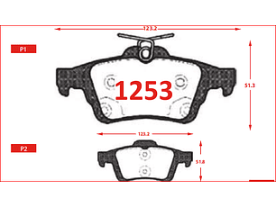 Pastillas De Freno Traseras Ford Escape  Fwd 1.6 2012-2016 GTX