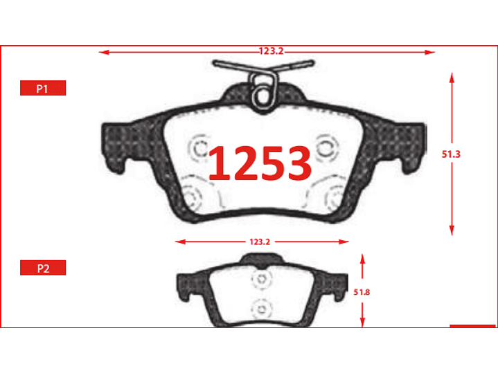 Pastillas De Freno Traseras Ford Focus 1.0 2010-2019 GTX 2