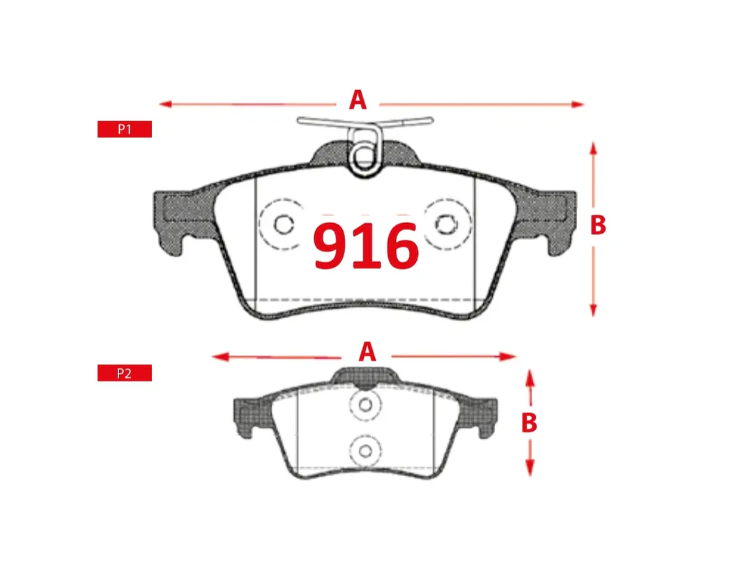 Pastillas de Freno Volvo V40 2.0  GTX Traseras 2