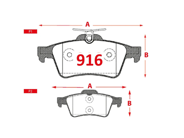 Pastillas de Freno Volvo V40 2.0  GTX Traseras 2