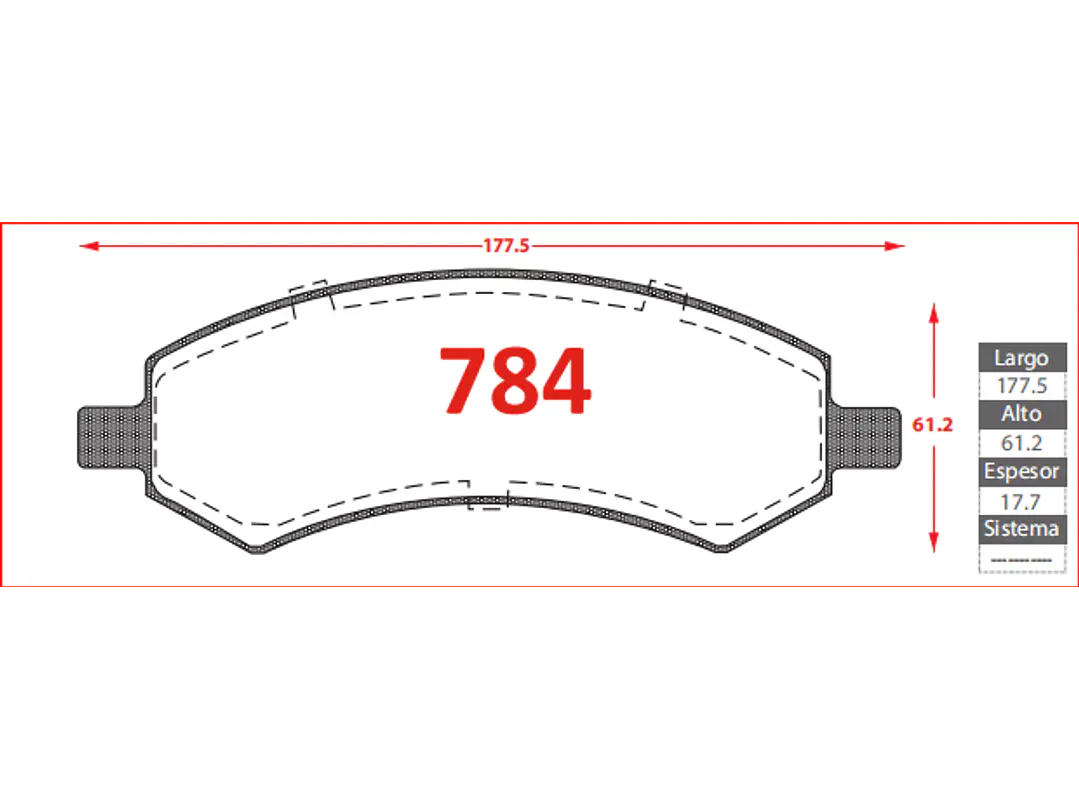Pastillas de Freno Dodge Dakota 4.7 V8 2006-2008 Delanteras 2