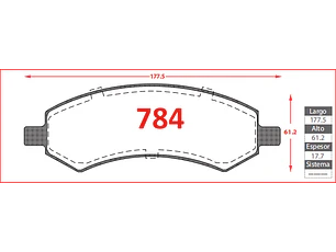 Pastillas de Freno Dodge Durango 4.7 V8 2007-2010 Delanteras