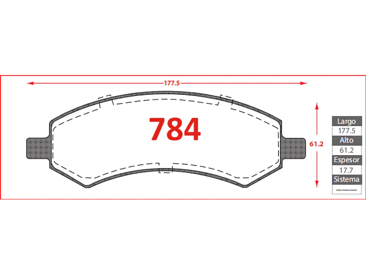 Pastillas de Freno Dodge Ram 1500 3.0 2016-2019 Delanteras 2