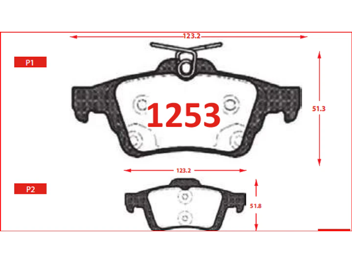 Pastillas de Freno Ford Focus 1.6 2010-2019 Traseras 2