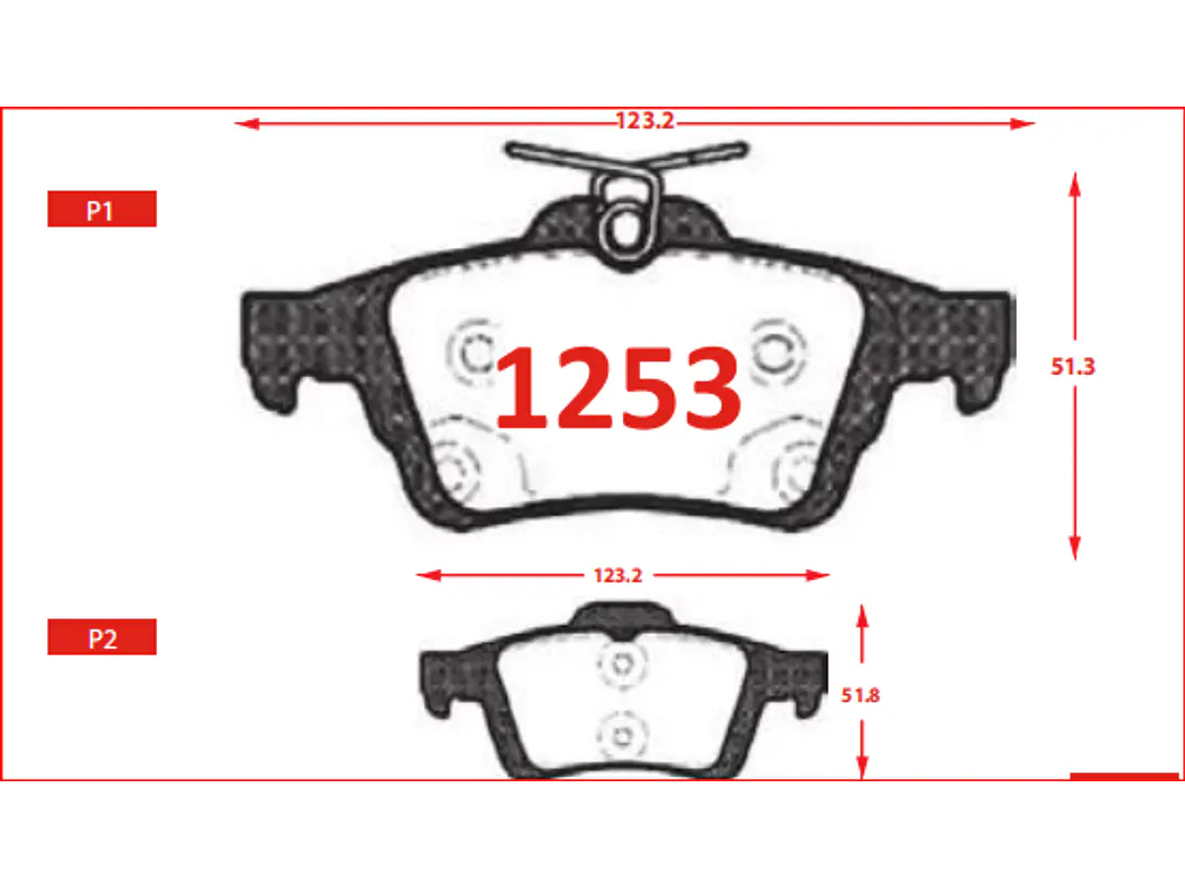 Pastillas de Freno Ford Focus 1.5 2011-2019 Traseras 2