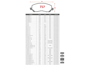 Pastillas de Freno Mitsubishi Eclipse GT 3.8 2006-2009 Delanteras
