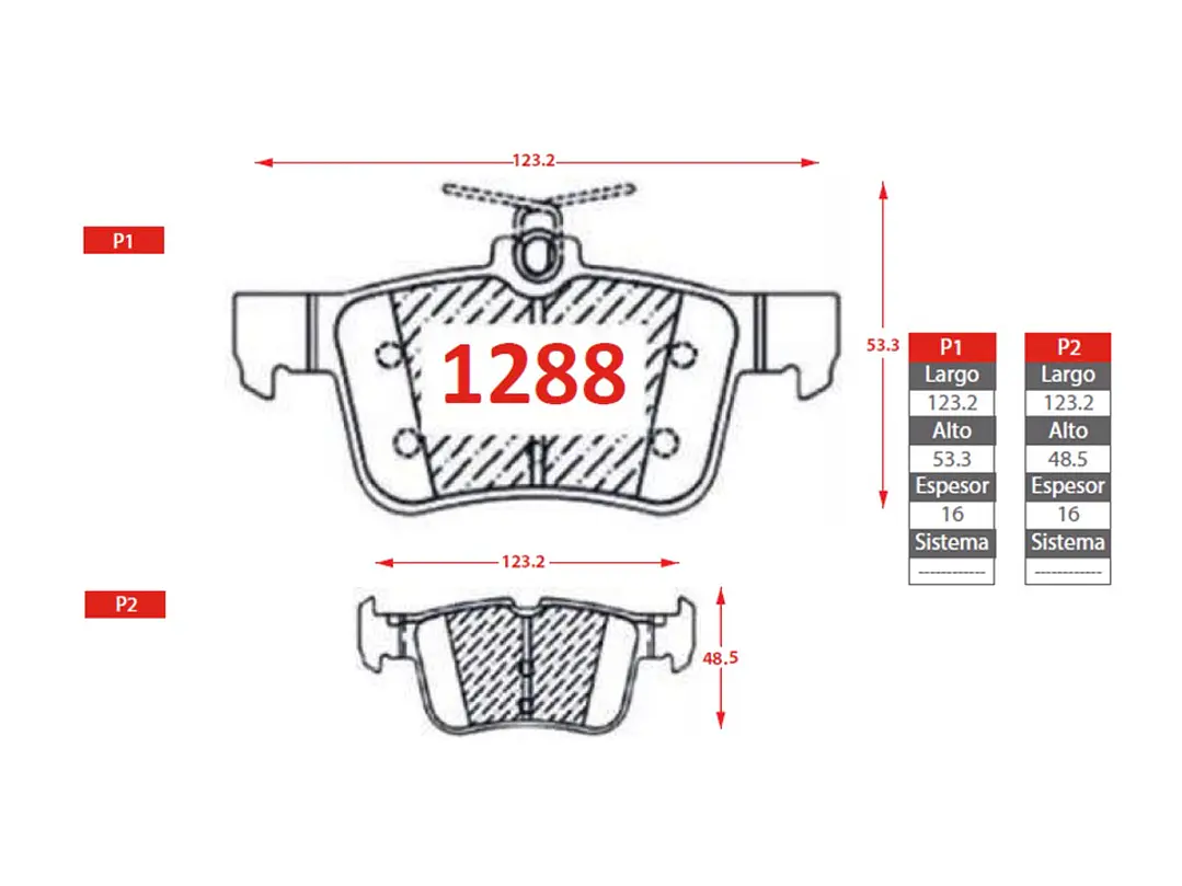 Pastillas de Freno Ford Bronco Sport 2.0 2021 en adelante Traseras 2