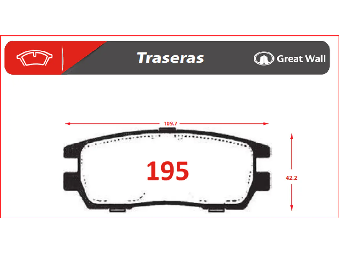 Pastillas de Freno Great Wall Haval 5 2.4 2001-2016 Traseras 2
