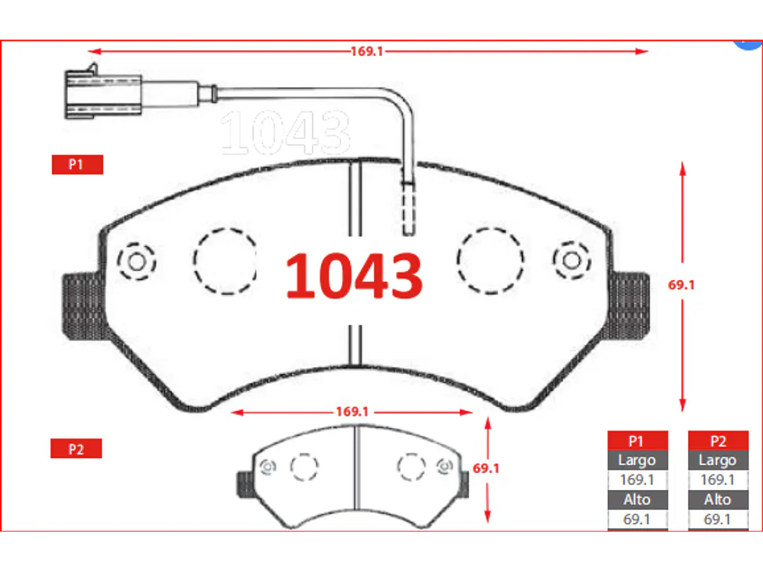 Pastillas de Freno Citroen Jumper 2.2 HDI 2006-2004 Delanteras 2