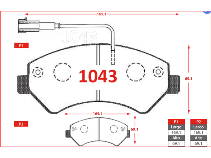 Pastillas de Freno Citroen Jumper 2.2 HDI 2006-2004 Delanteras 2