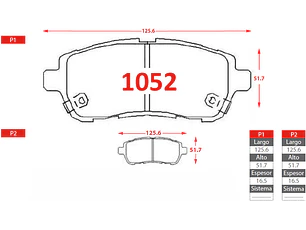 Pastillas de Freno Mazda 2 1.5 2003-2015 Delanteras