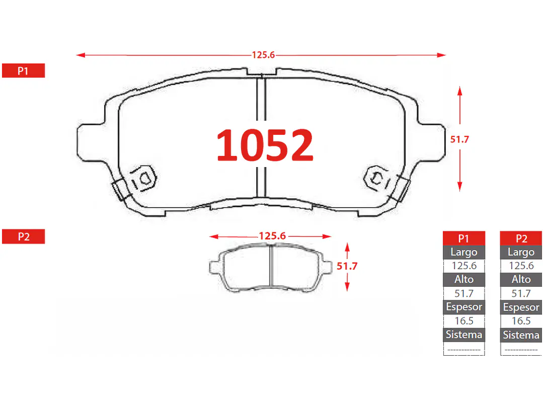 Pastillas de Freno Mazda 2 1.4 2004-2012 Delanteras 2