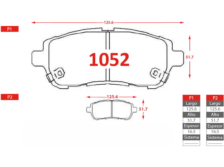 Pastillas de Freno Mazda 2 1.3 2011-2011 Delanteras 2
