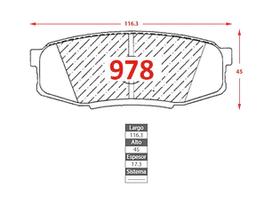 Pastillas de Freno Toyota Sequoia 5.7 2007-2016 Traseras GTX Gold
