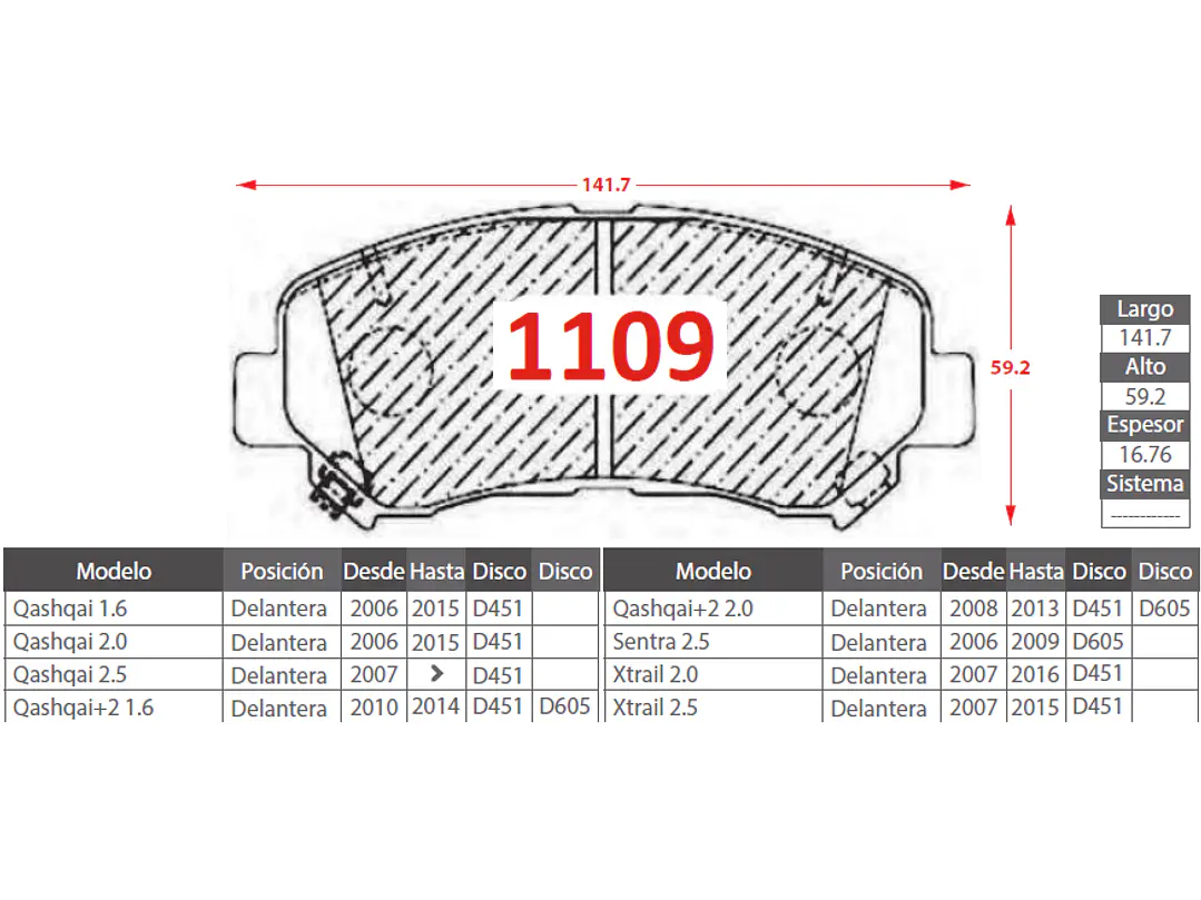 Pastillas de Freno Suzuki Kizashi 2.4 2010-2016 Delanteras 2