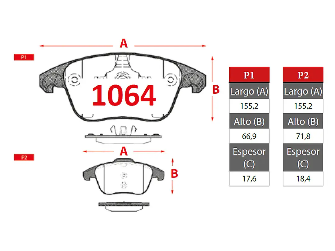 Pastillas de Freno Byd E5 EV 2020-2023 Delanteras GTX 2