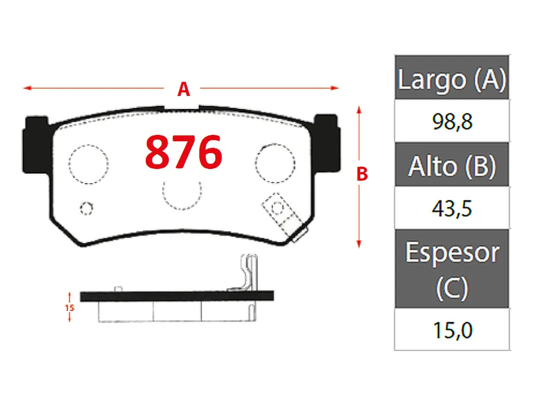 Pastillas de Freno SsangYong Kyron D20DT 2.0 2005-2014 Traseras GTX 2