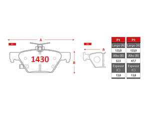 Pastillas de Freno Subaru XV AWD AT 2.0 2018-2023 Traseras GTX