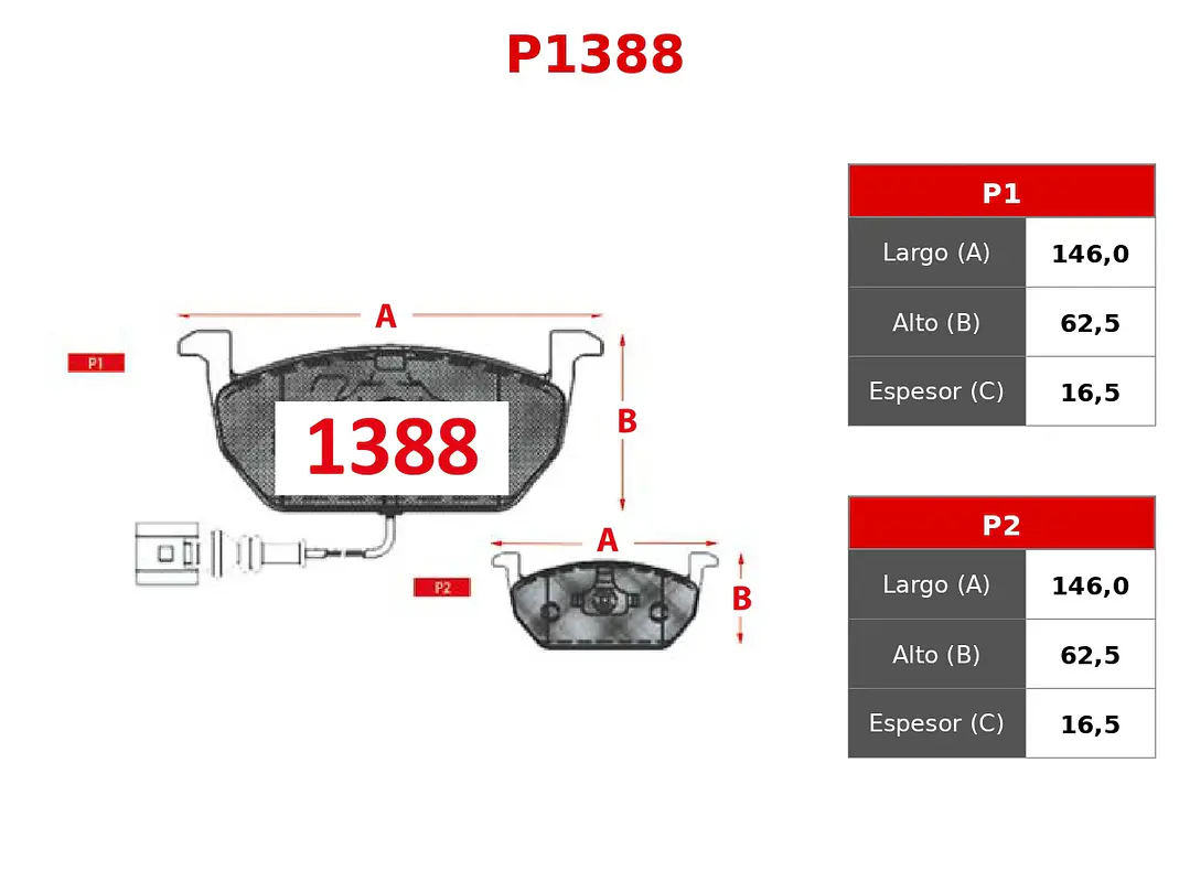 Pastillas de Freno Seat Leon 1.8 2016-2023 Delanteras GTX 2